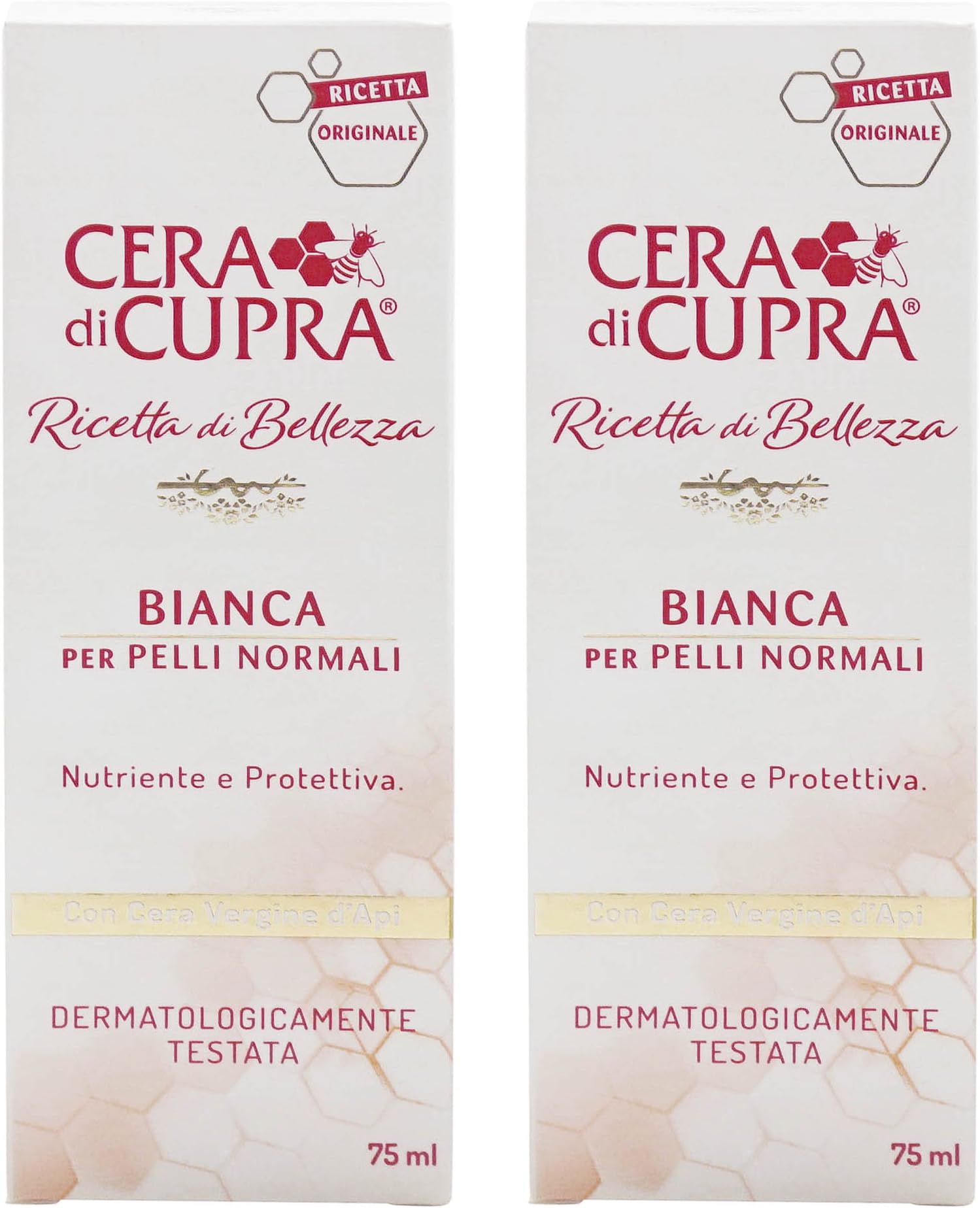 "Bianca per Pelli Normali" Cream for Normal Skin, Anti-age Formula - 2.5 Fluid Ounces (75ml) Tubes (Pack of 2) [ Italian Import ]