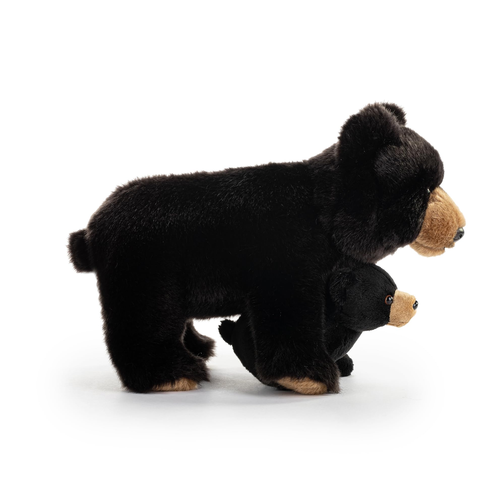 DEMDACO Animalcraft Black Bear Hand Puppet - Soft Plush Stuffed Animal Puppet 11 Inch For Kids, Playtime, Gifts
