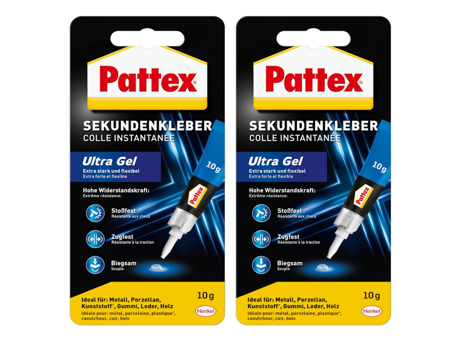 Pattex Sekundenkleber Ultra Gel (2er Pack (2x 10g))