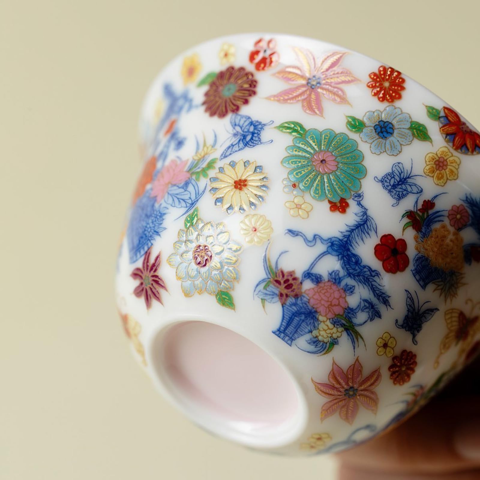 Ręcznie rysowany Gaiwan, 120 ml, zestaw do herbaty Kung Fu odporna na ciepło miska do herbaty