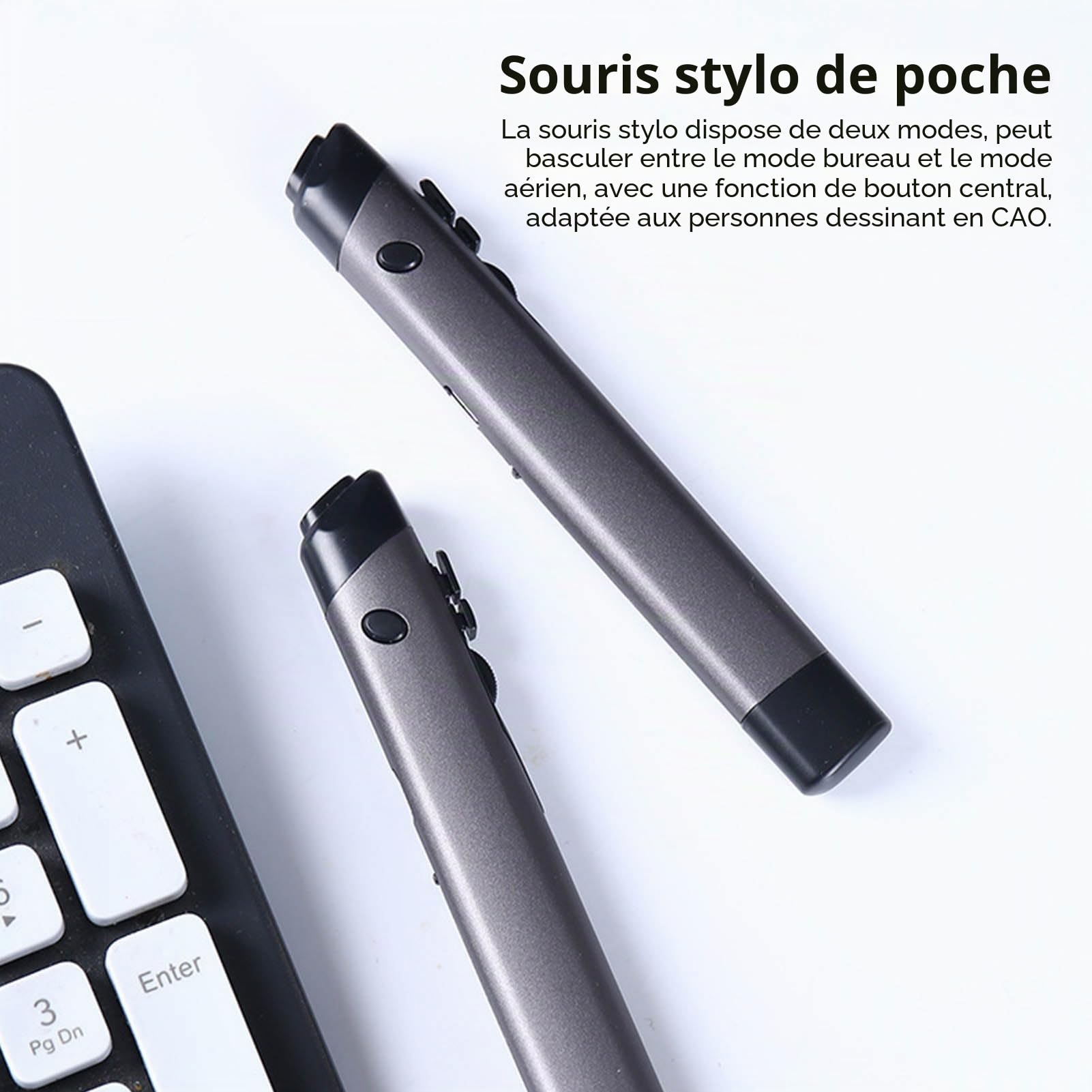 Jectse Souris à Stylet Optique Sans Fil - Mini Souris D'écriture Manuscrite USB 2,4 GHz Pour Ordinateur Portable