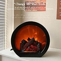 Vista 4 de Hilitand Faroles de chimenea, linternas decorativas portátiles recargables por USB, simulación llevada linterna LED sin llama
