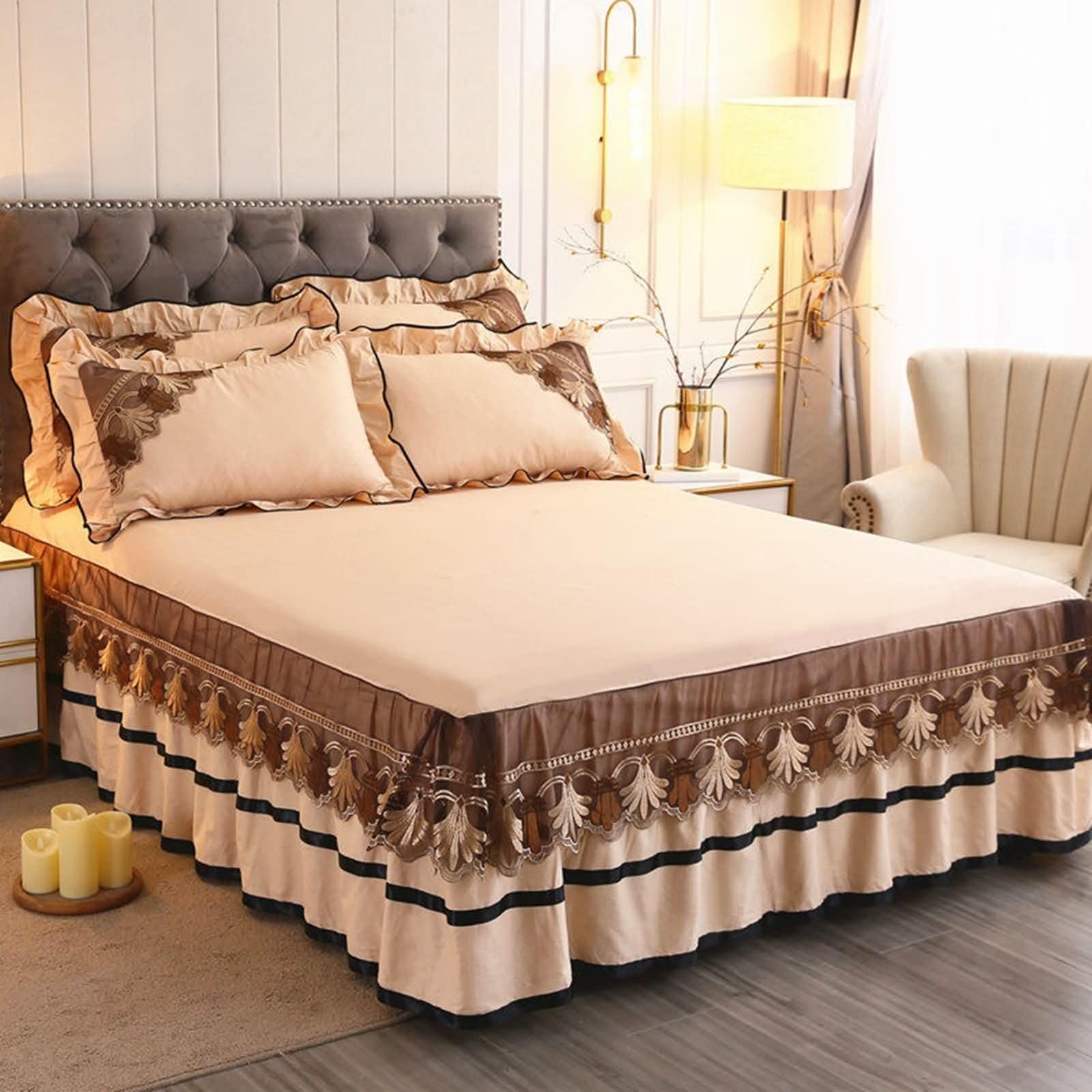 Drap housse coton champagne Beydodo 150x200cm lavable pour un entretien facile au quotidien