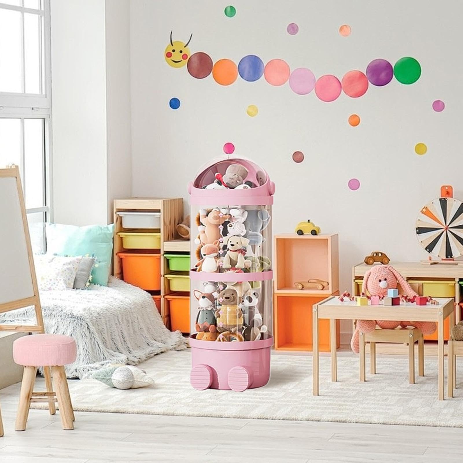 Tubo Organizer Porta Peluche Torre Organizer Trasparente Per Peluche