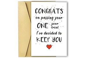 Ziwenhu 1st Anniversary Gift for Couples, Anniversary Card with Heart