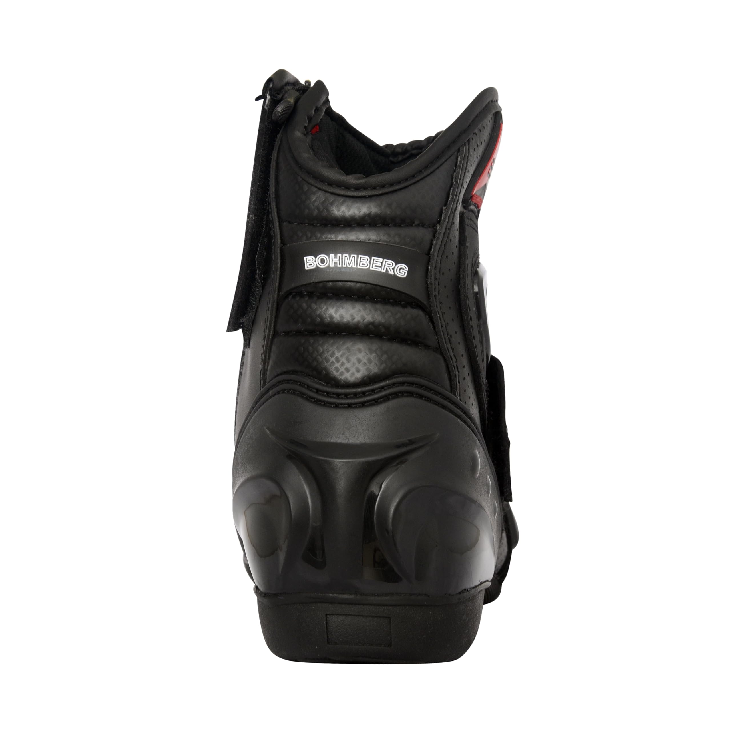 Bohmberg Botas de moto para hombre AUDAX, botas moteras, botas deportivas para moto fabricadas en piel, hidrófugas con protectores reforzados protectores