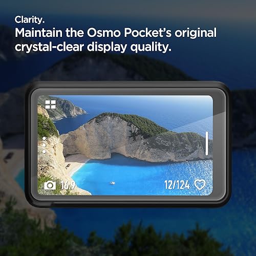 Miniatura 4 de Spigen Protector de pantalla de vidrio templado GlasTR Slim diseñado para DJI Osmo Pocket 3 2 unidades  Protector de pantalla táctil trasera