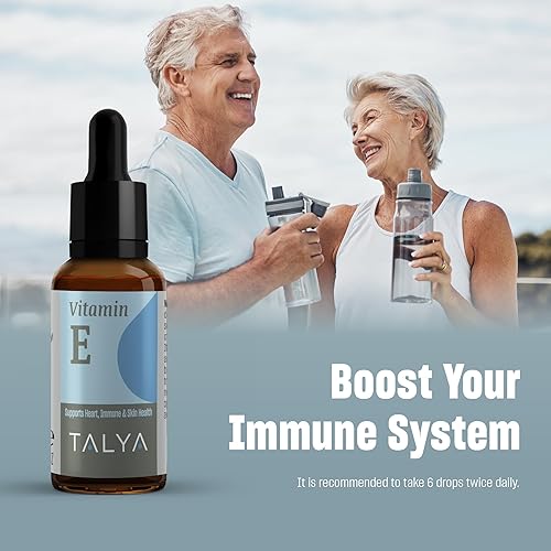 Miniatura 5 de TALYA Gotas líquidas de vitamina E de 0.34 onzas líquidas  Hueso, articulaciones, salud del corazón  para cicatrices y piel  Botella de vidrio con