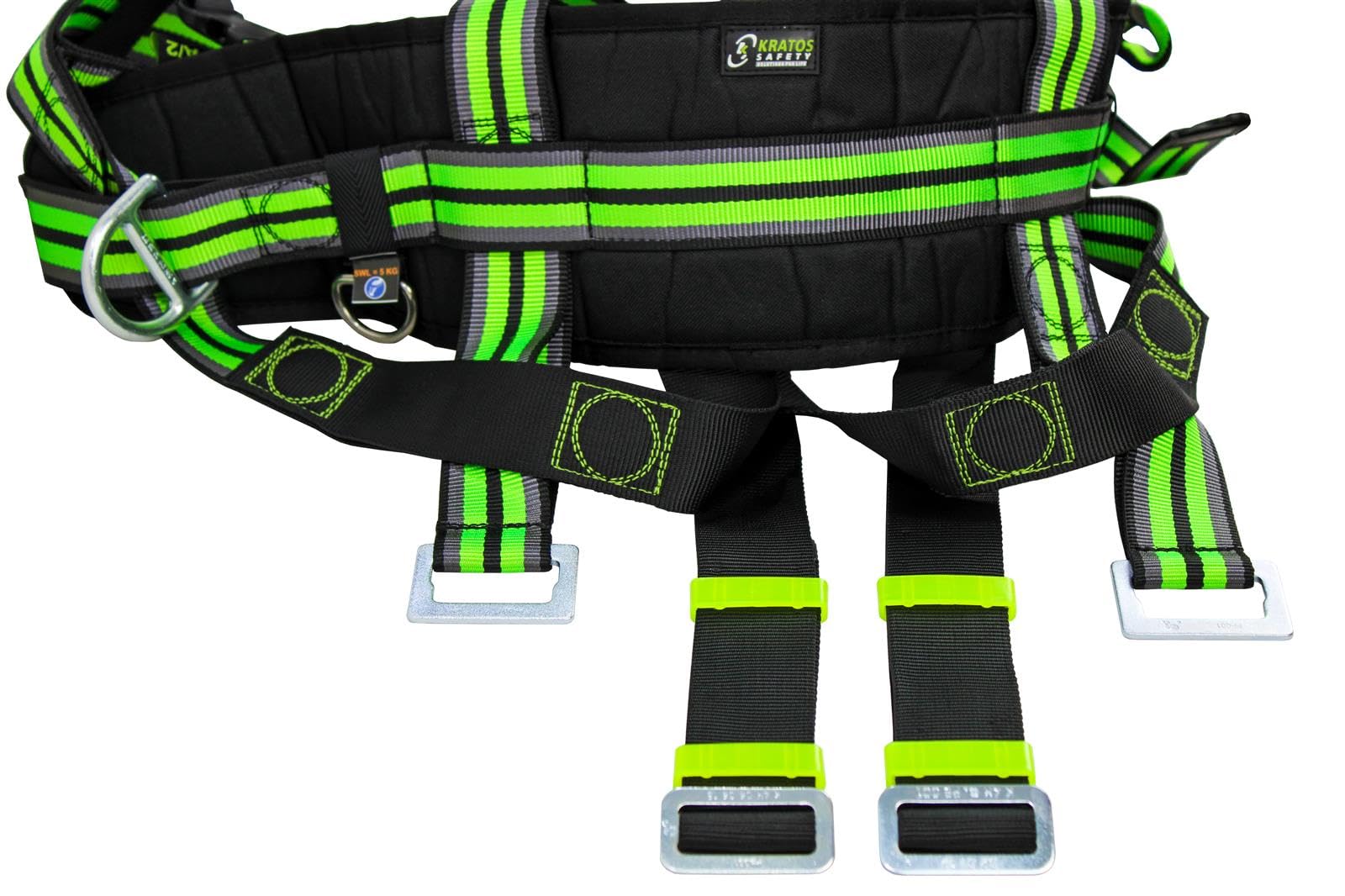 Kratos Safety EN358/361 - Arnés de seguridad con correa de sujeción y silbato, hasta 140 kg, PSA, EN358/361