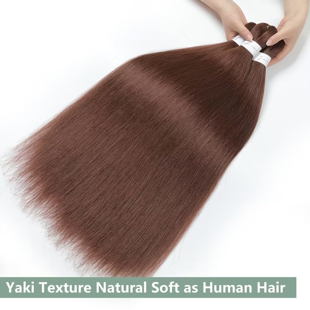 YDDM Capelli Per Treccine Africane Morado Extension Treccine Texture Yaki Easy Install per Principianti 32 Pollici 3 Pezzi Capelli Leggeri e Naturali per Box Braids, Twist e Crochet — view 48