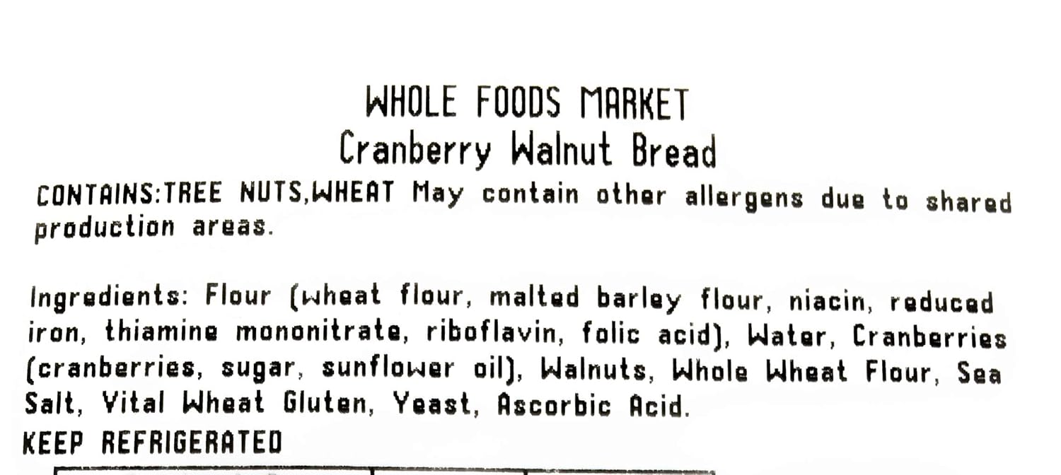 Scratch Bread Cranberry Walnut, 1 Each