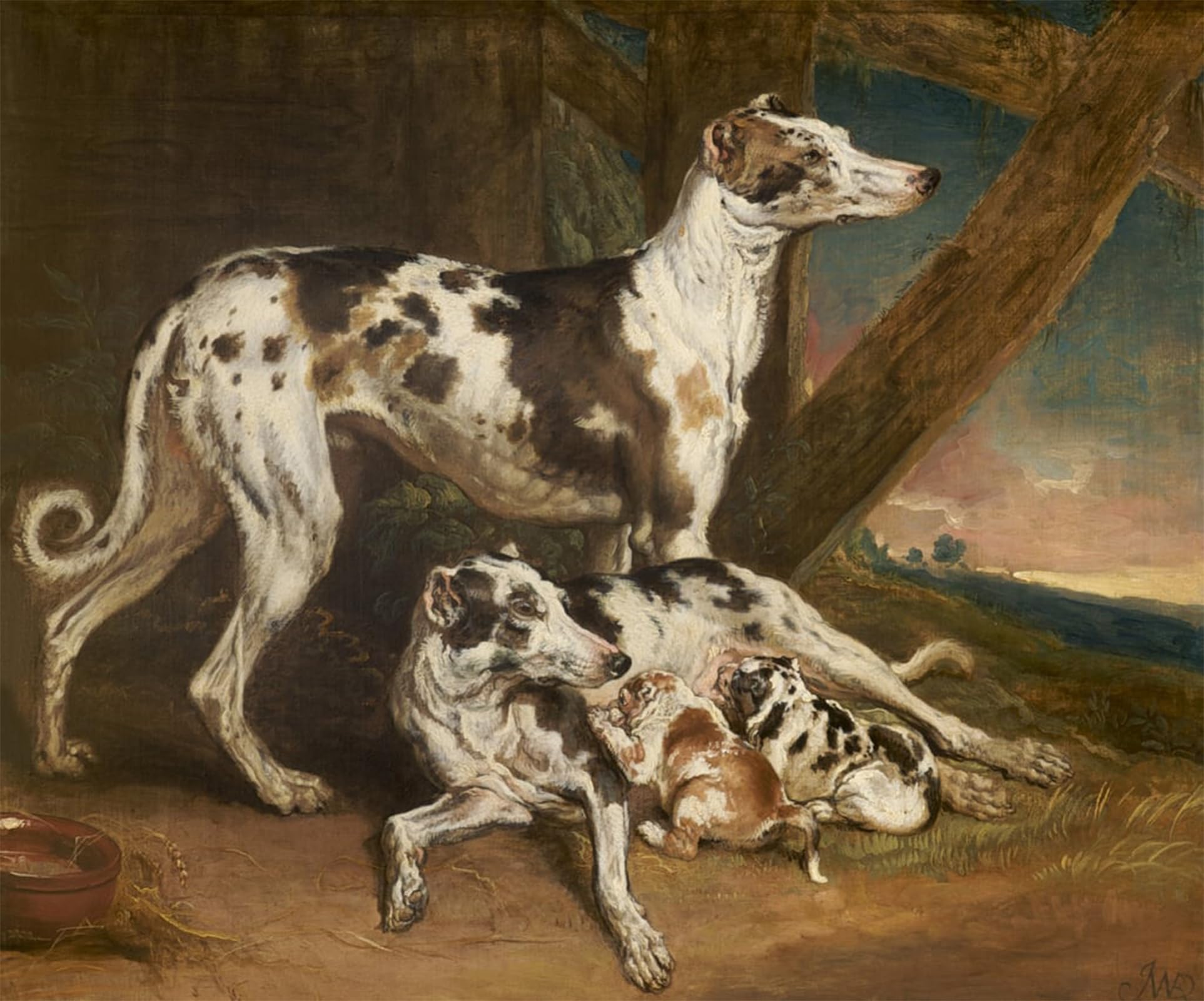 Tableau mural dalmatiens vintage : sublimez un mur vide avec cette impression d'art 60x90