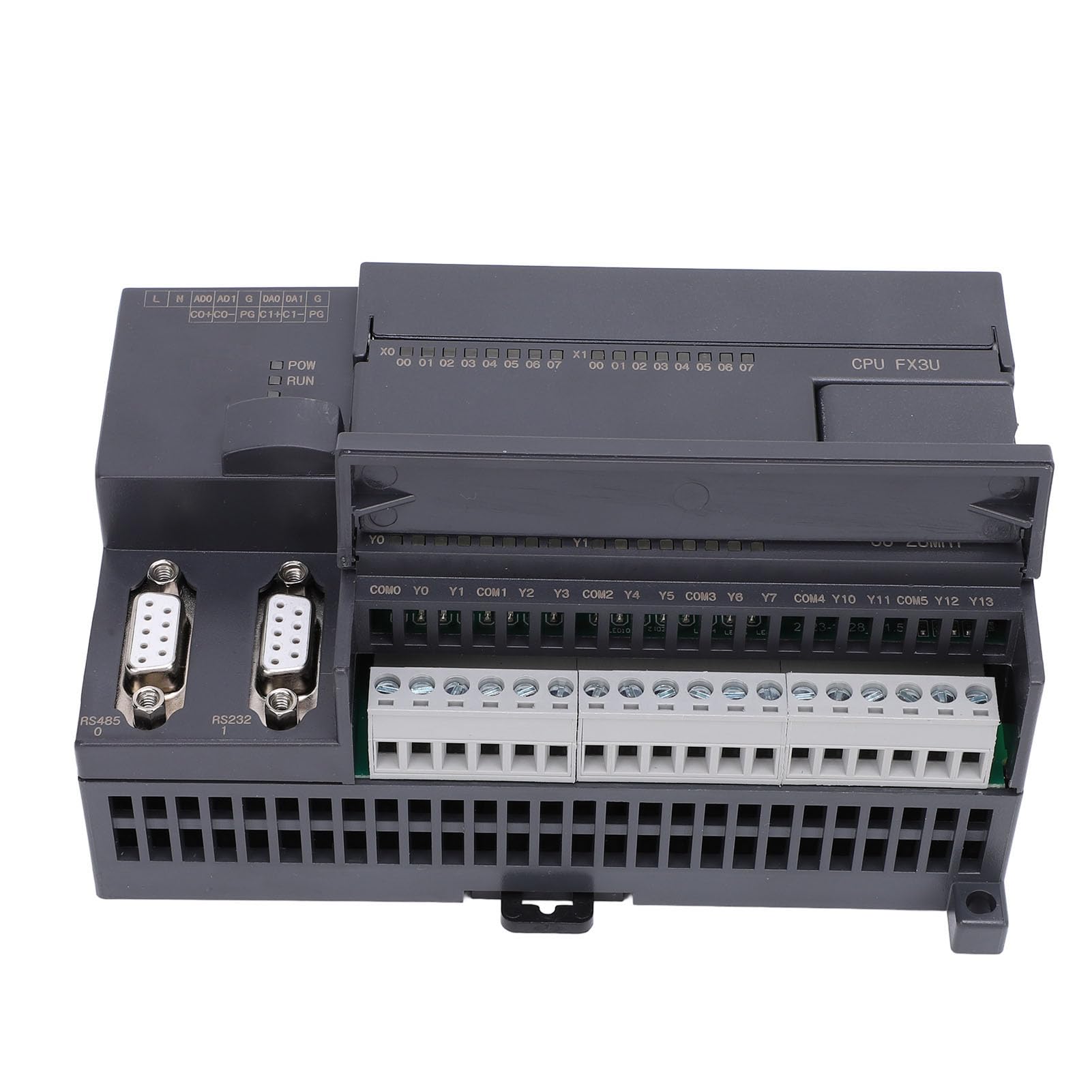 Jeffergarden Módulo Controlador de relé Lógico Programable Unidad de Placa de Control PLC, CC Industrial 24 V 16 Entradas 12 Salidas, Automatización de CPU de Alto Rendimiento, Comunicación