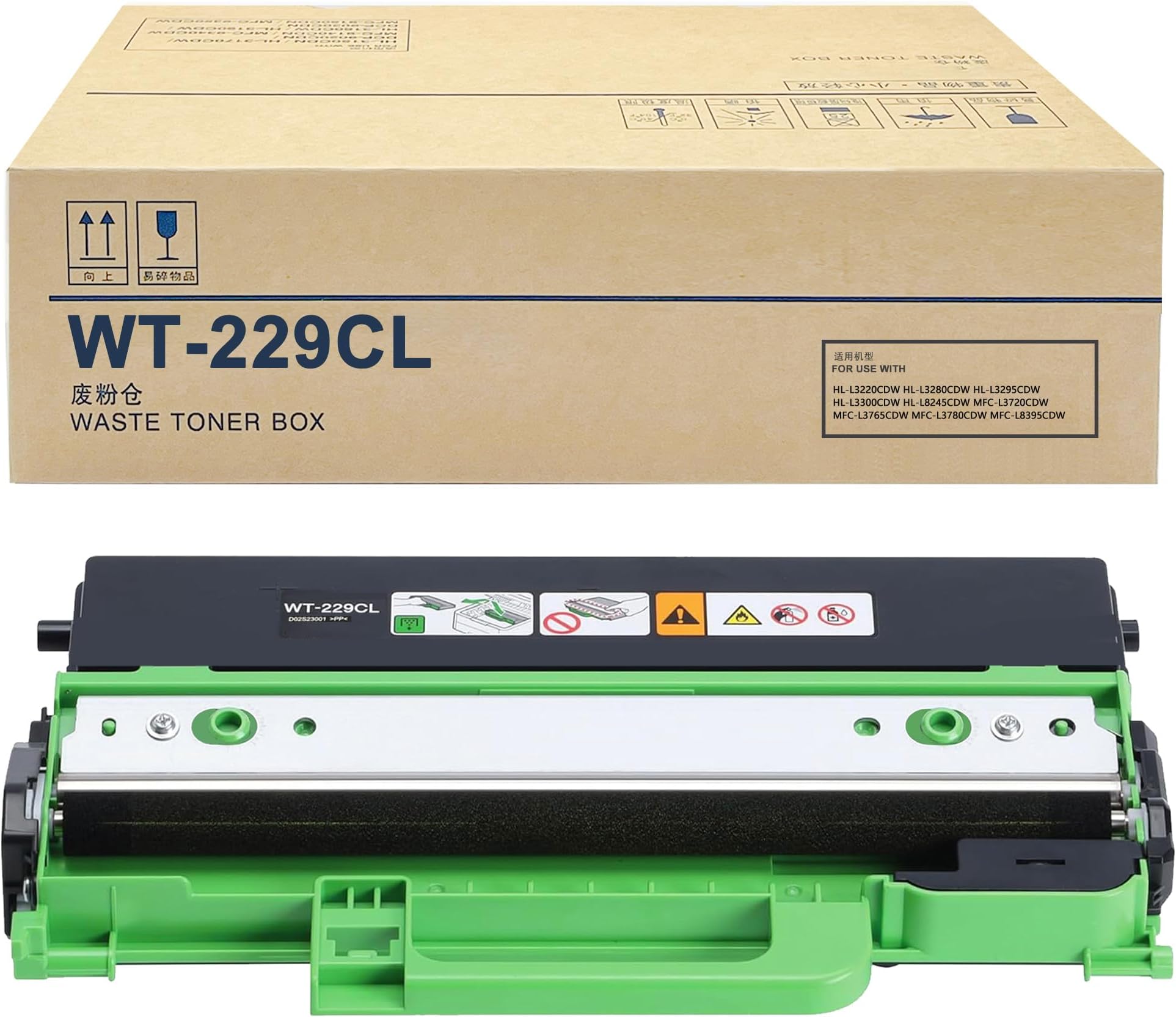 WT-229CL Waste Toner Box WT229CL Waste Toner Box Unit Replacement for Brother HL-L3220CDW HL-L3280CDW HL-L3295CDW HL-L3300CDW HL-L8245CDW MFC-L3720CDW MFC-L3765CDW MFC-L3780CDW MFC-L8395CDW Printer