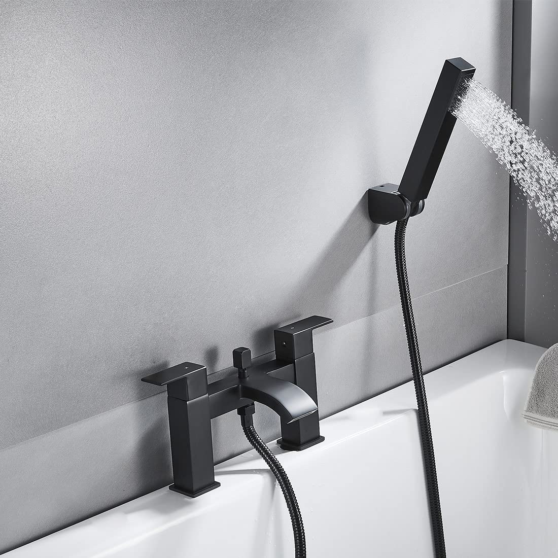 Luckyhome Badewannen-Armatur Mit Dusche & Wasserfall-Effekt – Chrom, Keramik, 100% Bleifrei
