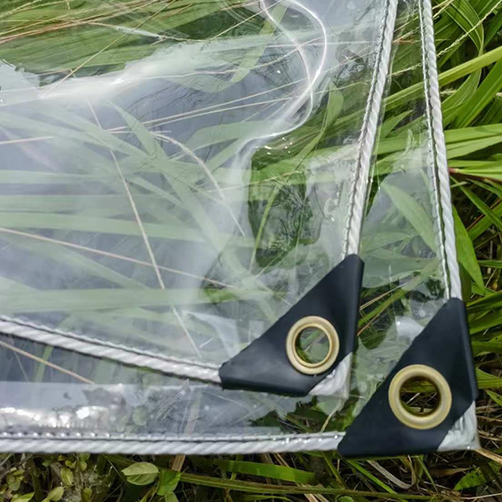 Lona impermeable transparente 100x150 cm con ojales lona PE de 500g para camping
