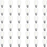 36 Pack S14 LED Bulbs for Outdoor String Lights, Shatterproof Replacement Edison Bulbs for Patio String Lights Outdoor Waterproof, Warm White 2200K, Non-Dimmable, E26 Standard Base