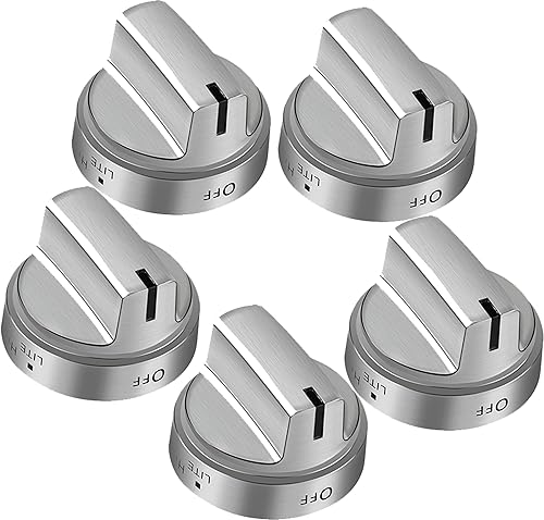 WB03X24818 Pomo de estufa con metal sólido, compatible con parrilla de horno GE Profile Range Range - Perilla de estufa de gas de acero inoxidable disponible en Yaxa Venezuela