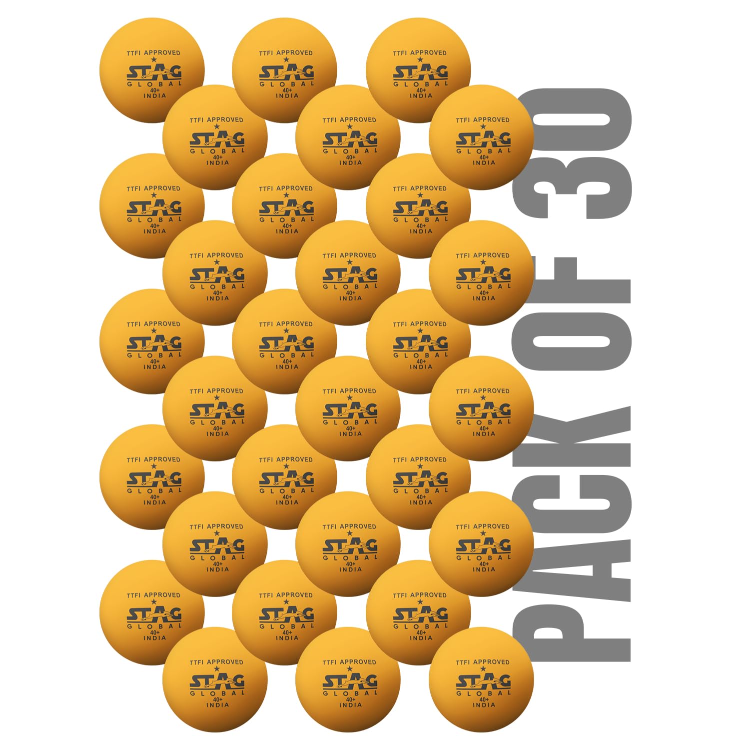 STAG GLOBAL High Performance 1 Star Orange Table Tennis (T.T) Balls | Advanced 40+mm Ping Pong Balls for Training, Tournaments and Recreational Play | Pack of 30 | (B0CQVPDMDR) Amazon Price History, Amazon Price Tracker