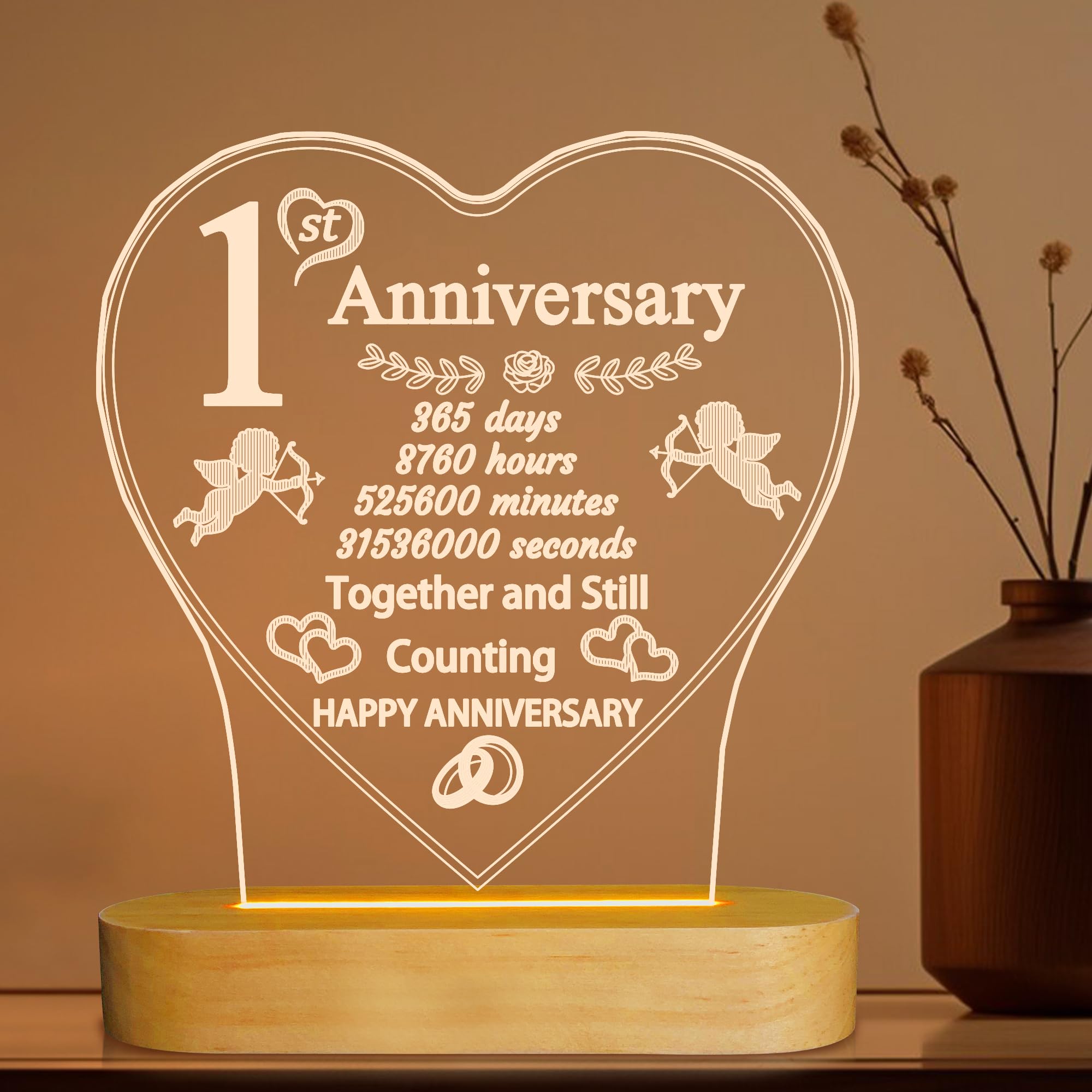 Amazon.co.jp : 彼女への結婚記念日のギフト 3Dイリュージョンランプ I 