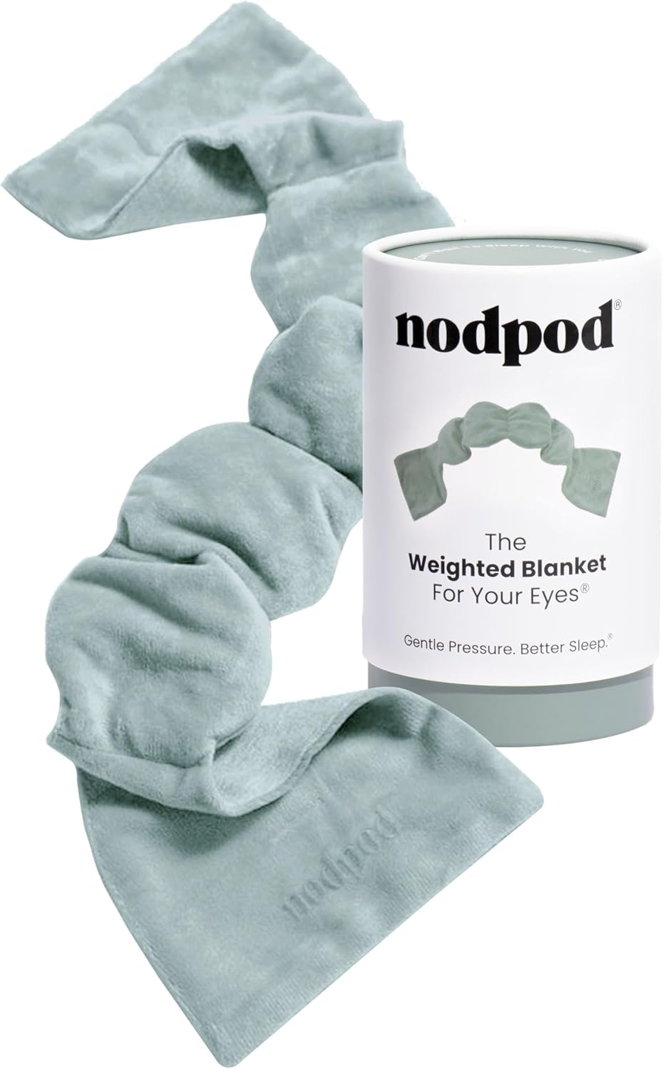 Nodpod Gentle Pressure Sleep Mask | Patented Light Blocking Design for Sleeping, Traveling & Relaxation – Sage
