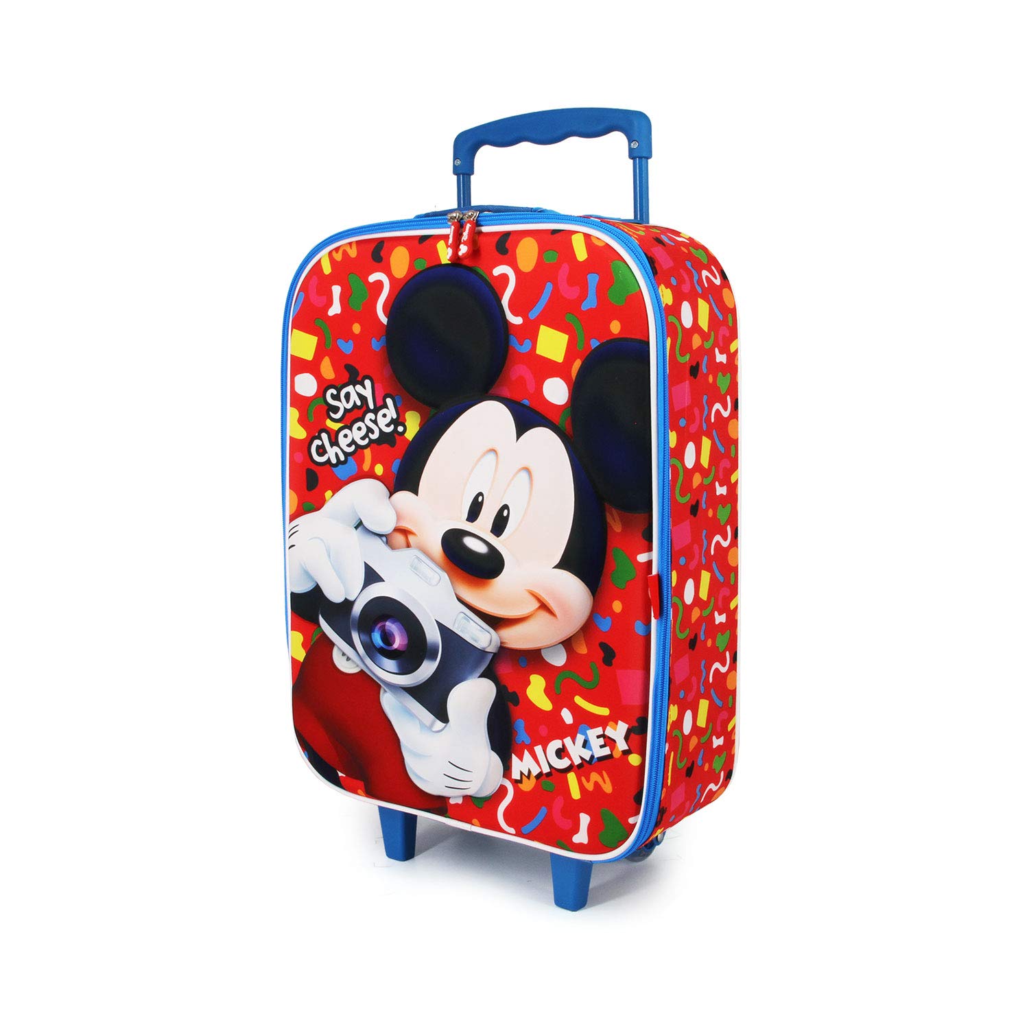 KARACTERMANIA Topolino Say Cheese-Valigia Trolley Soft 3D Equipaje Infantil 52 Centimeters 23 Multicolor (Multicolour)