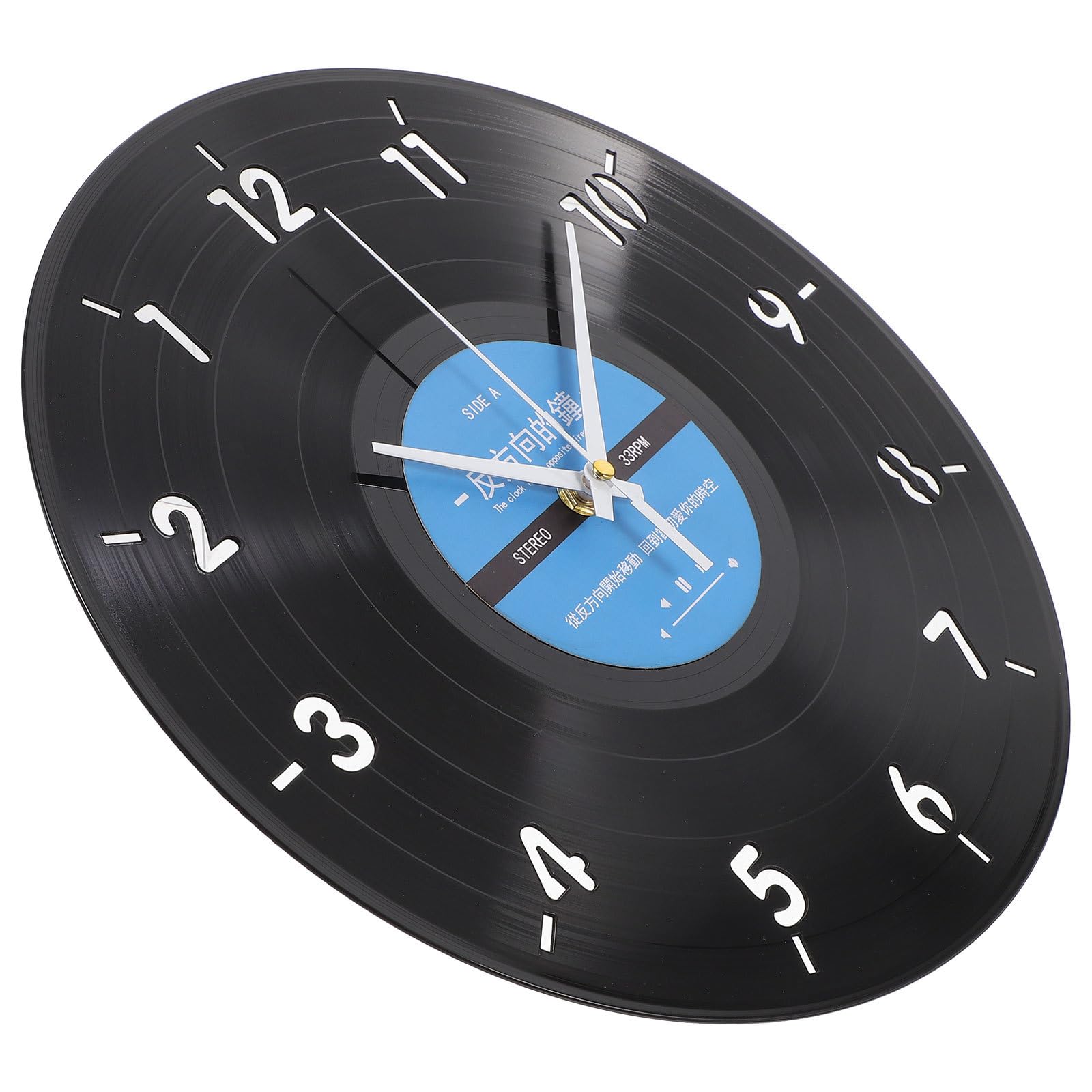Horloge rotation inversée en verre ronde décoration murale chic
