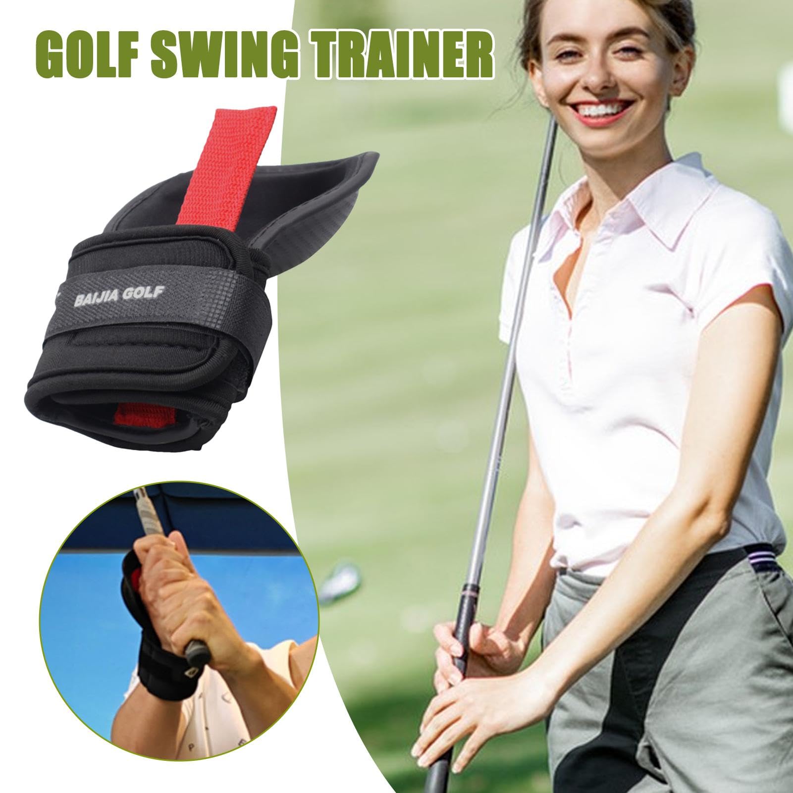 Tutore da polso da golf, aiuto per l'allenamento dell'oscillazione del golf e dell'angolo del polso, correttore per principianti di golf, gadget da golf, strumento di pratica di allineamento