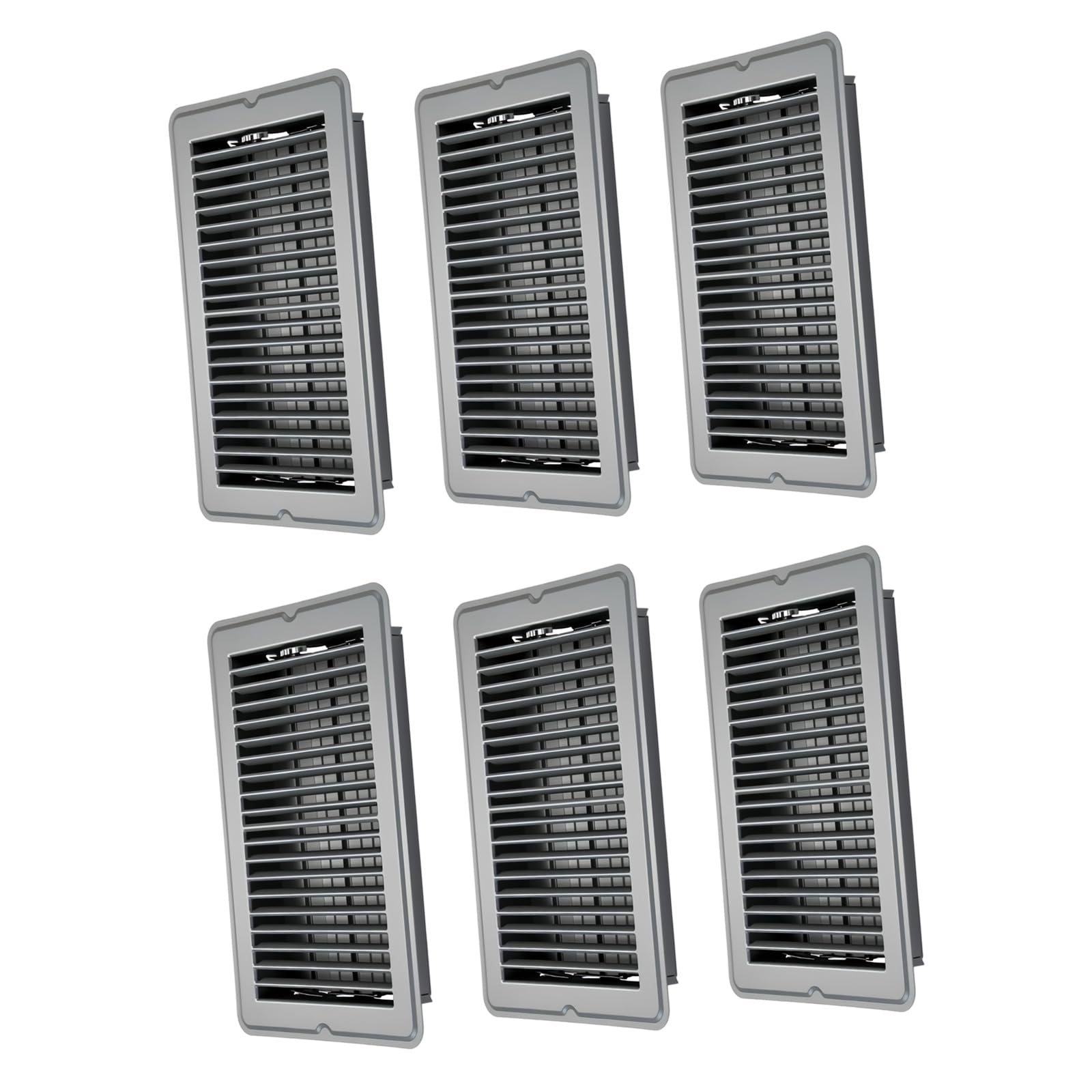 Upgrades 4x10 Inches Steel Floor Registers Metal Air Vent Grilles Rust Proof Floor Register 3 / 6pc for Heating & Cooling Ventilation Scratch