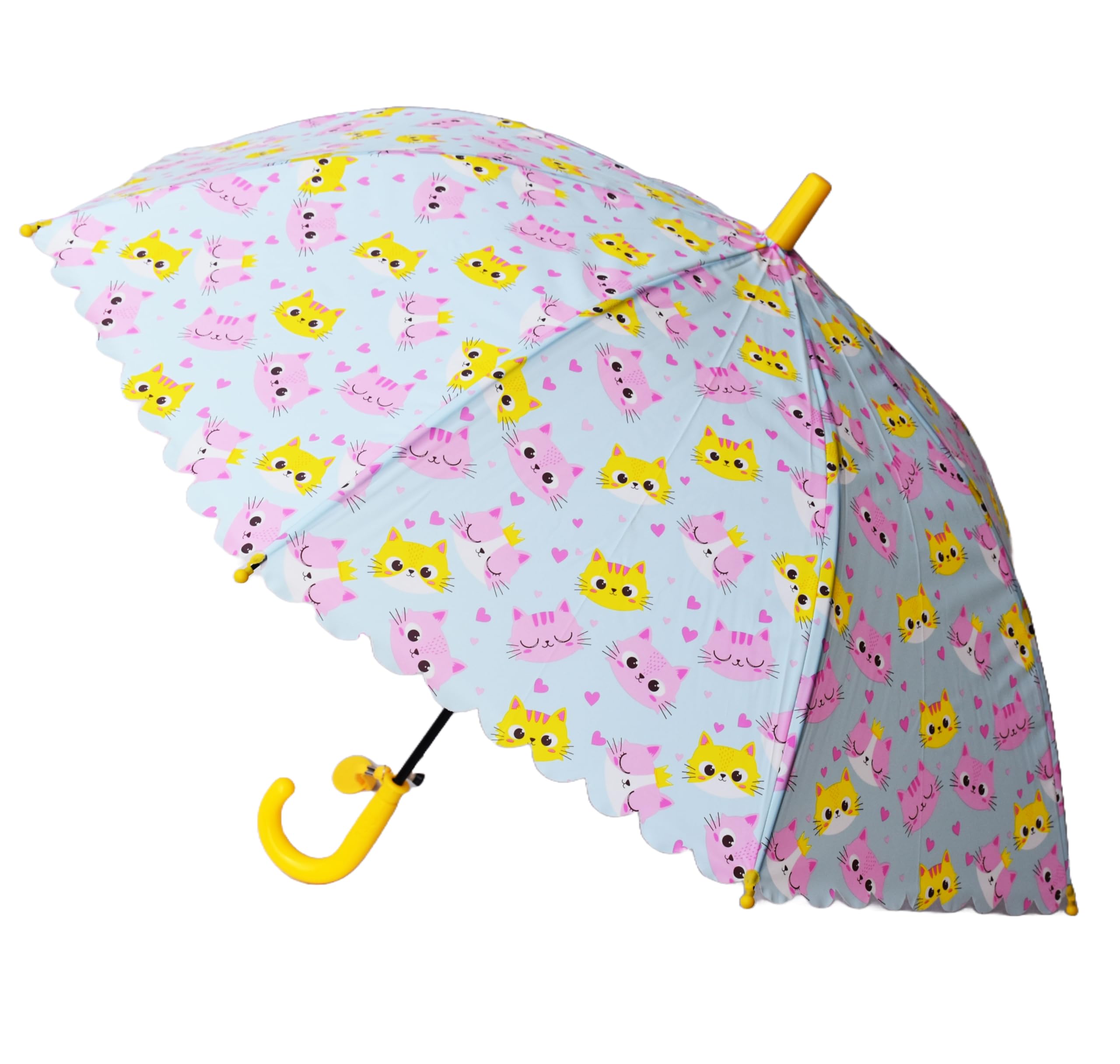 CHAATEWALA Cute cat print Umbrella for kids, Umbrella for children, Umbrella for Girls, Umbrella for Gift, Cartoon Print Umbrella for Rain
