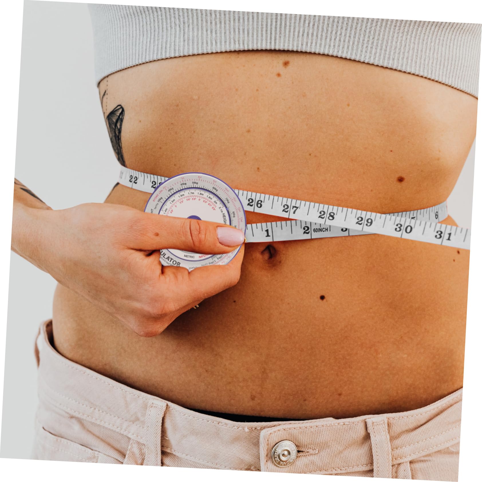 Tofficu 5 Pezzi Misuratore Flessibile per Misurazione Corpo Strumento per Fitness e Cucito e Portatile Adatto Diverse