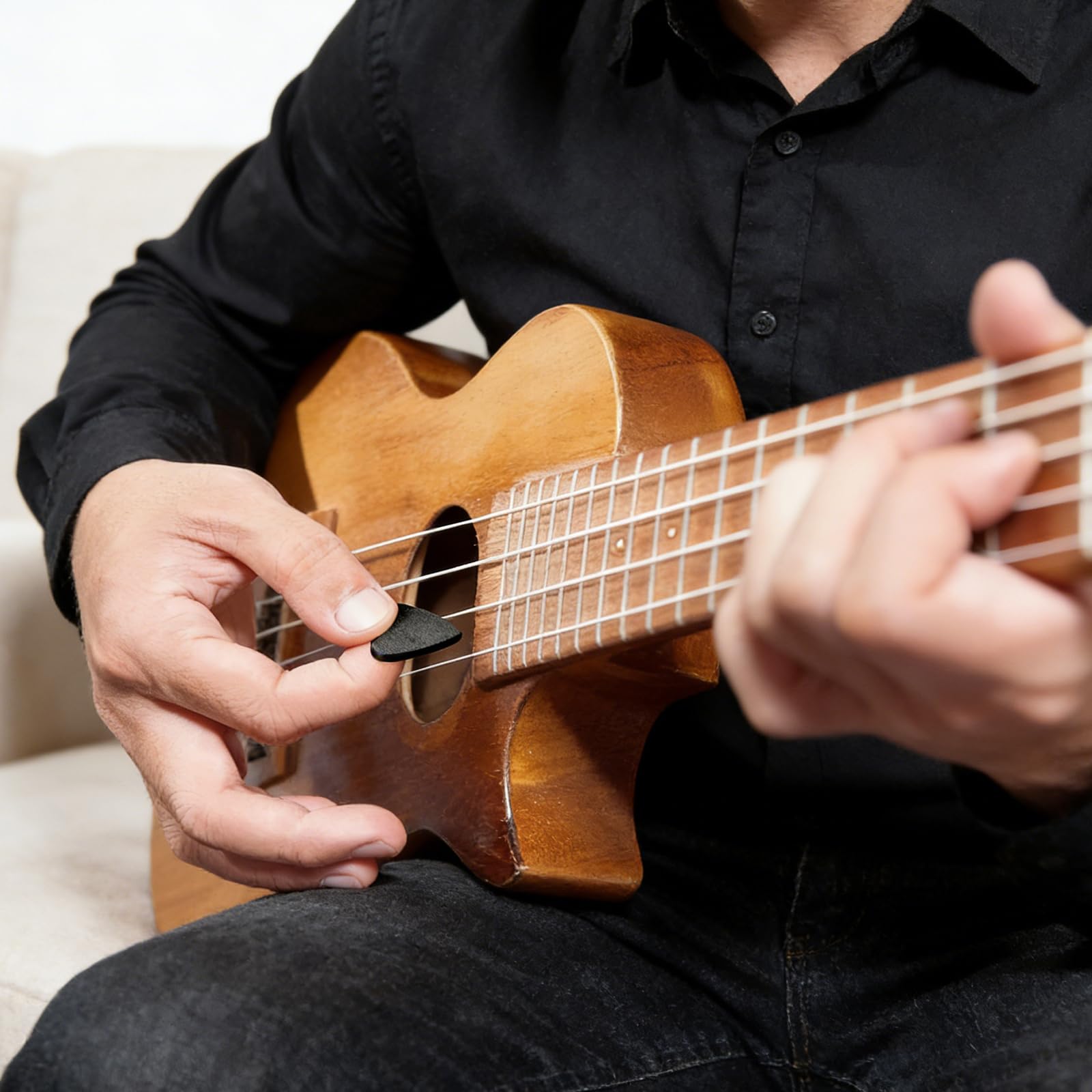 Genérico 10 piezas de púas de pulgar para guitarra de fieltro profesional