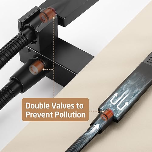 Miniatura 9 de KES XB6230S12-BK - Grifo de ducha, juego completo de grifo de ducha de lluvia de 12 pulgadas con rociador de mano, sistema de ducha de equilibrio de