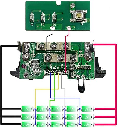 Miniatura 7 de 20V 5Cell 21700 Batería de plástico piezas de repuesto para Dewalt 20V Max Batería DCB200 DCB203 DCB200 DCB180 DCB204, capacidad de la batería DIY
