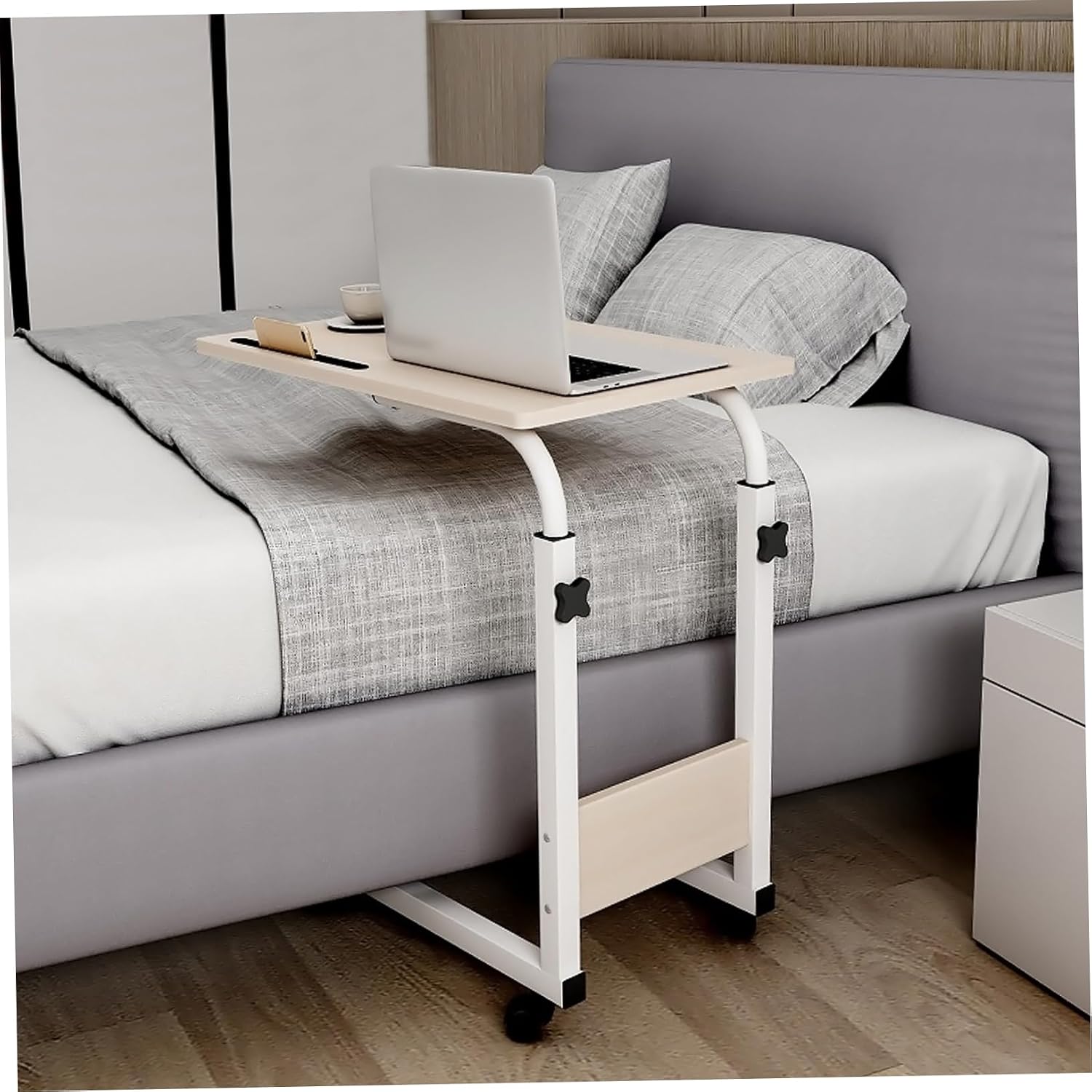 Veemoon Desk Riser Laptop Table Portable Desk Wheels Bedside Computer for Home Office