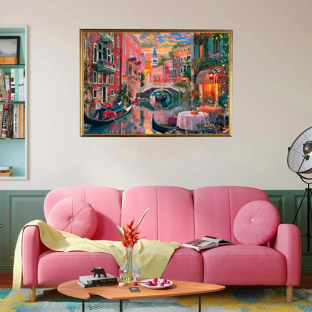 AveJoys Jigsaw Puzzles for Adults 1000 Piece Twilight in Venice 27.56 x 19.69 Inch Jigsaw Puzzle for Adults Educational Game 1000 Pieces Venice Puzzles for Adult - Image 3