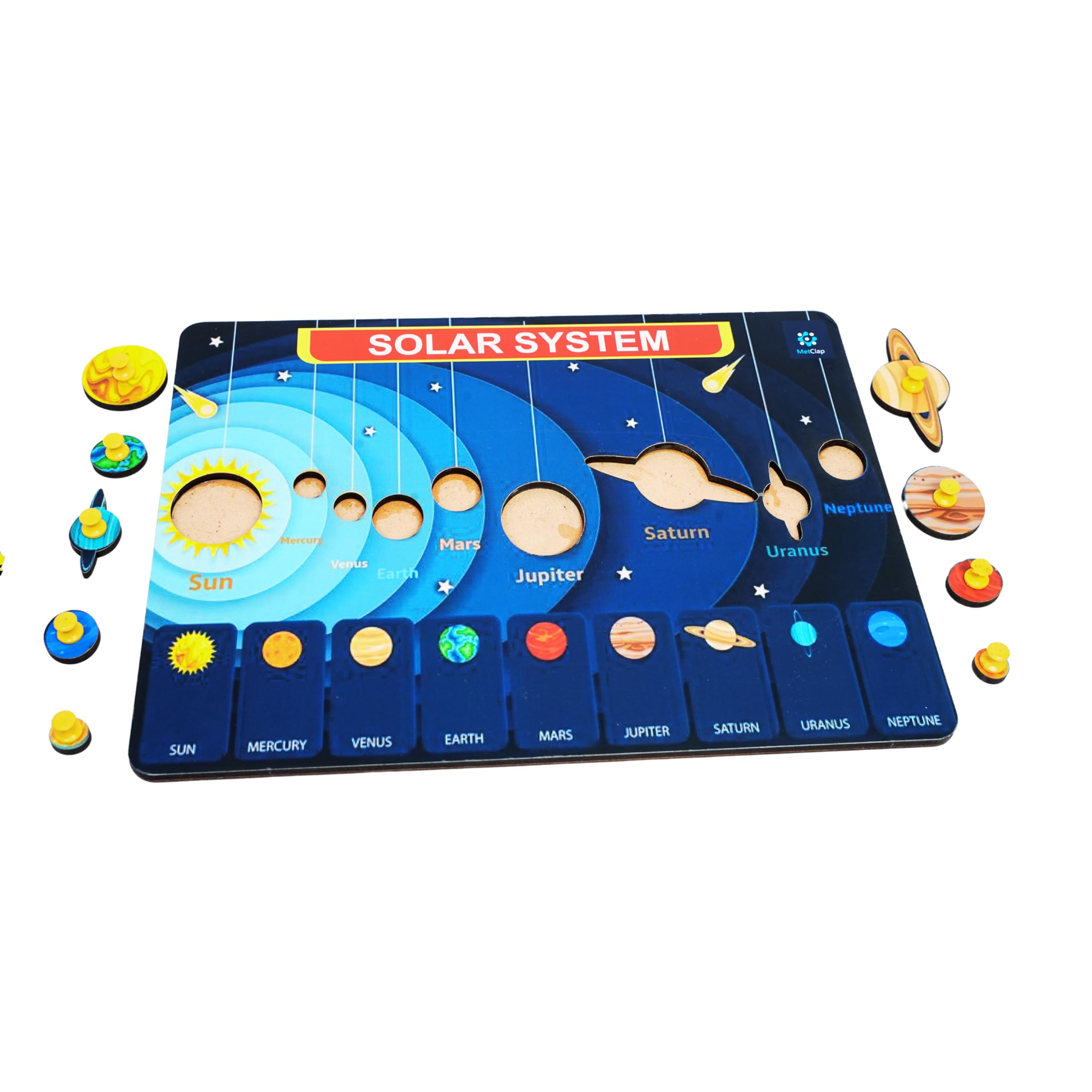 Solar System Outer Space Puzzle for 6 Year Old Kids and Above - Fun and Challenging | Educational Toys and Games for Focus, Memory, Mental Boost Pack of 1