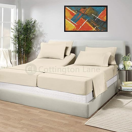 Split California King Sheets Sets for Adjustable Beds