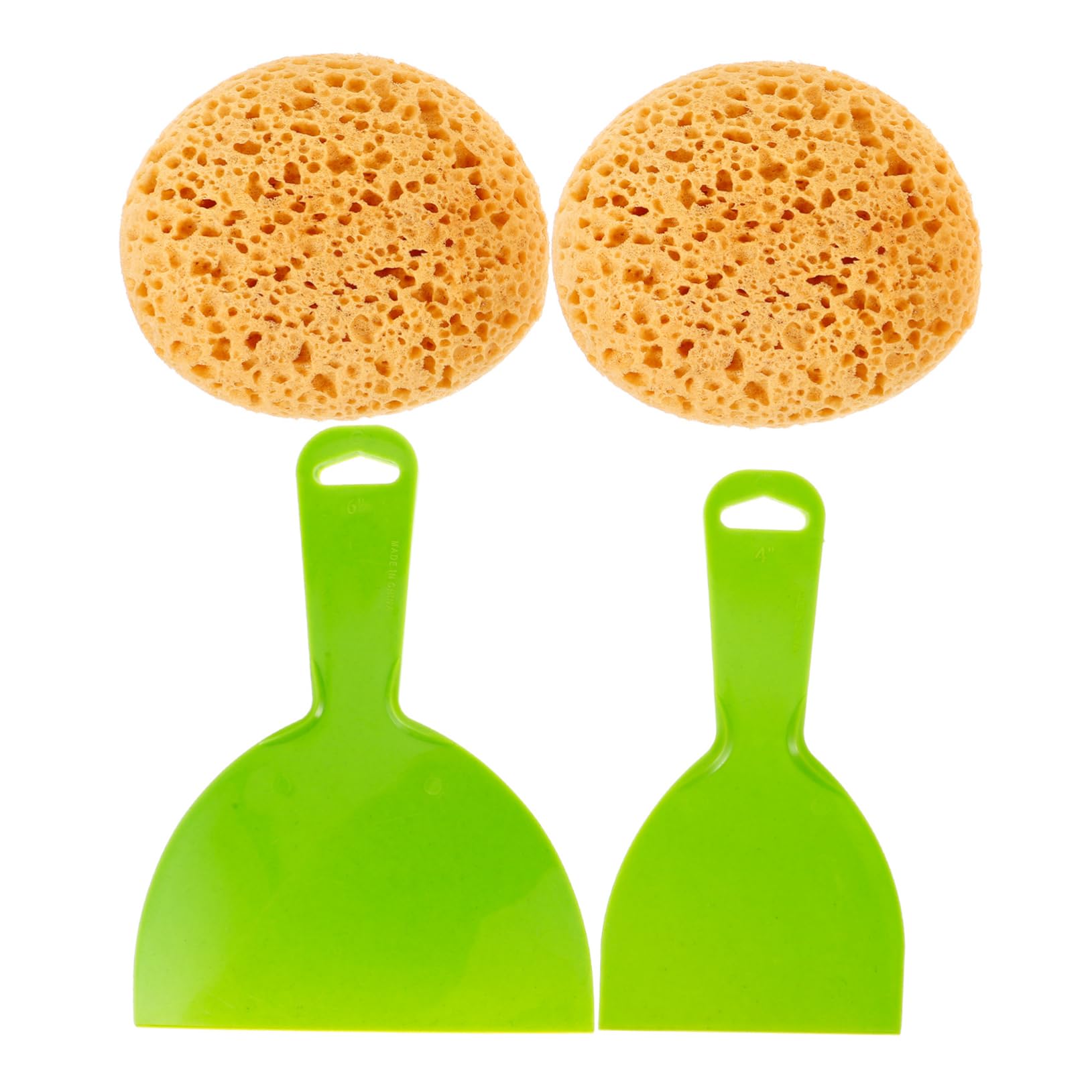 OSALADI 2pcs Drywall Texture Sponge with Scrapers for Easy Wall Repair and Home Decor Flexible Textured Sponge for DIY Painting and Ceiling Texture Creation