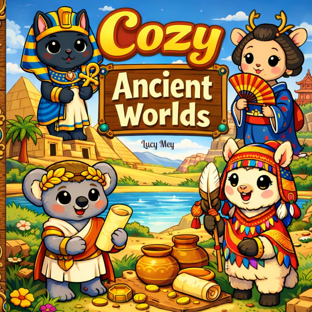 COZY ANCIENT WORLDS: Color, Relax, and Travel Through Ancient Worlds