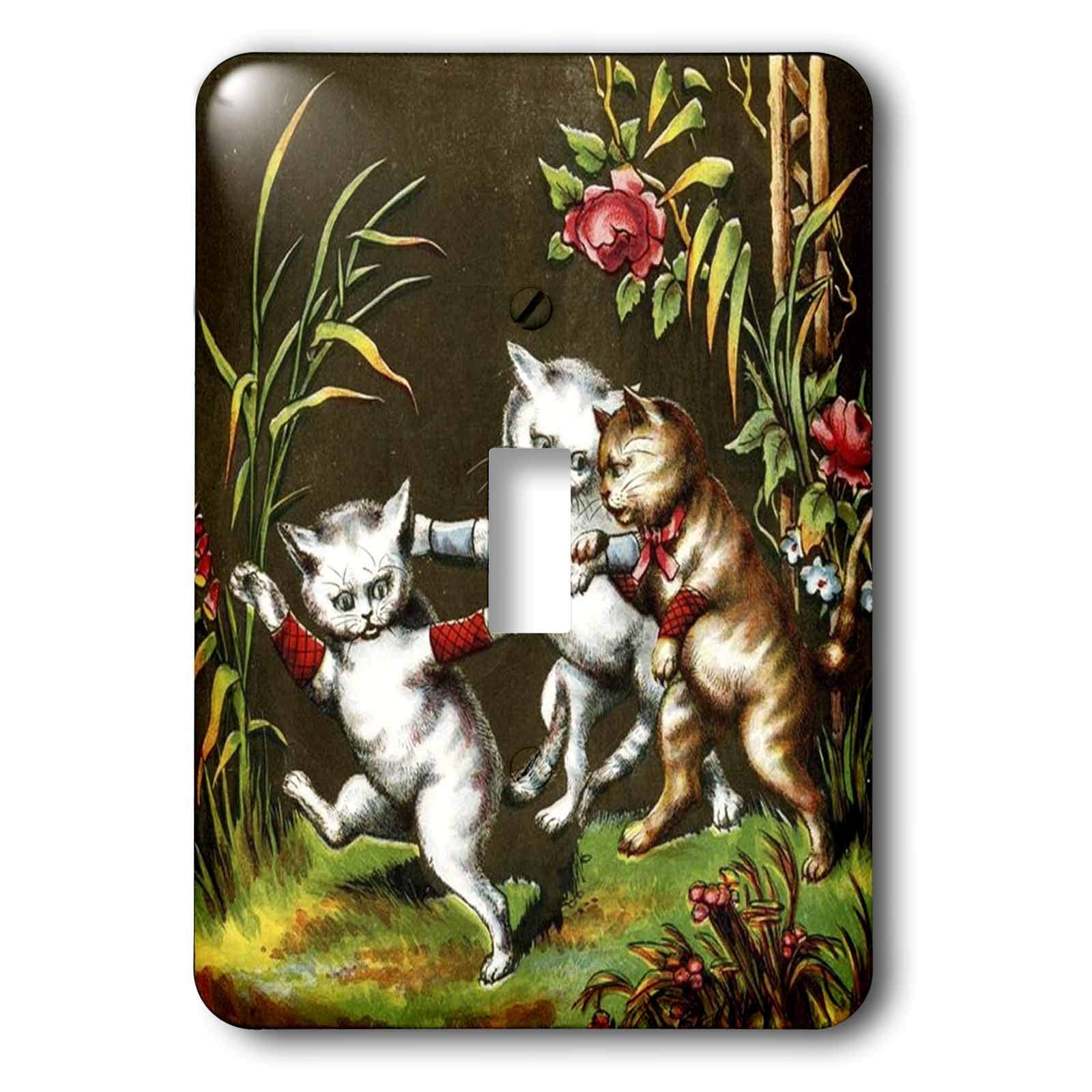 Interrupteur Vintage 3 Cats At Play 3dRose lsp_49380_1, cadeau idéal amoureux des chats