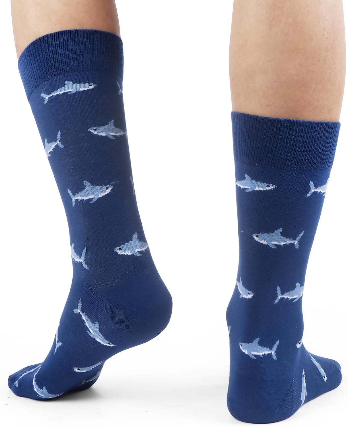 WeciBor Men's Patterned Dress Socks - 6/12 Pairs Seamless Cotton Crew Socks for Business, Office & Daily Wear - Image 2