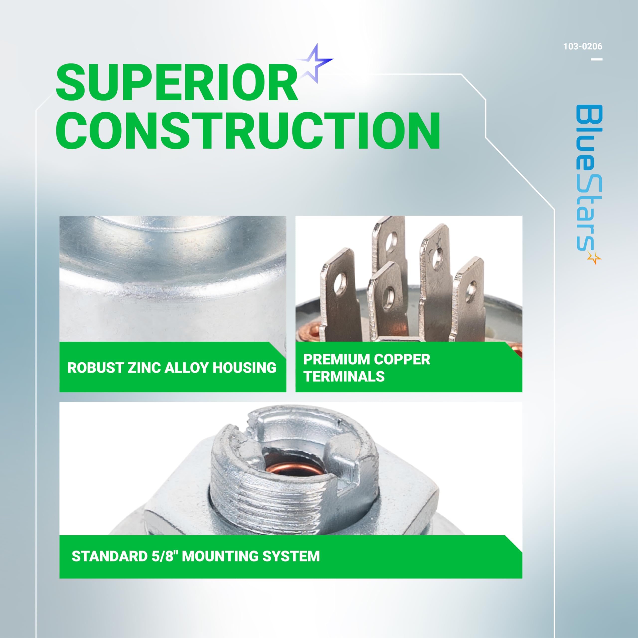 Amazon.com : BlueStars 103-0206 Ignition Switch 3 Positions 6