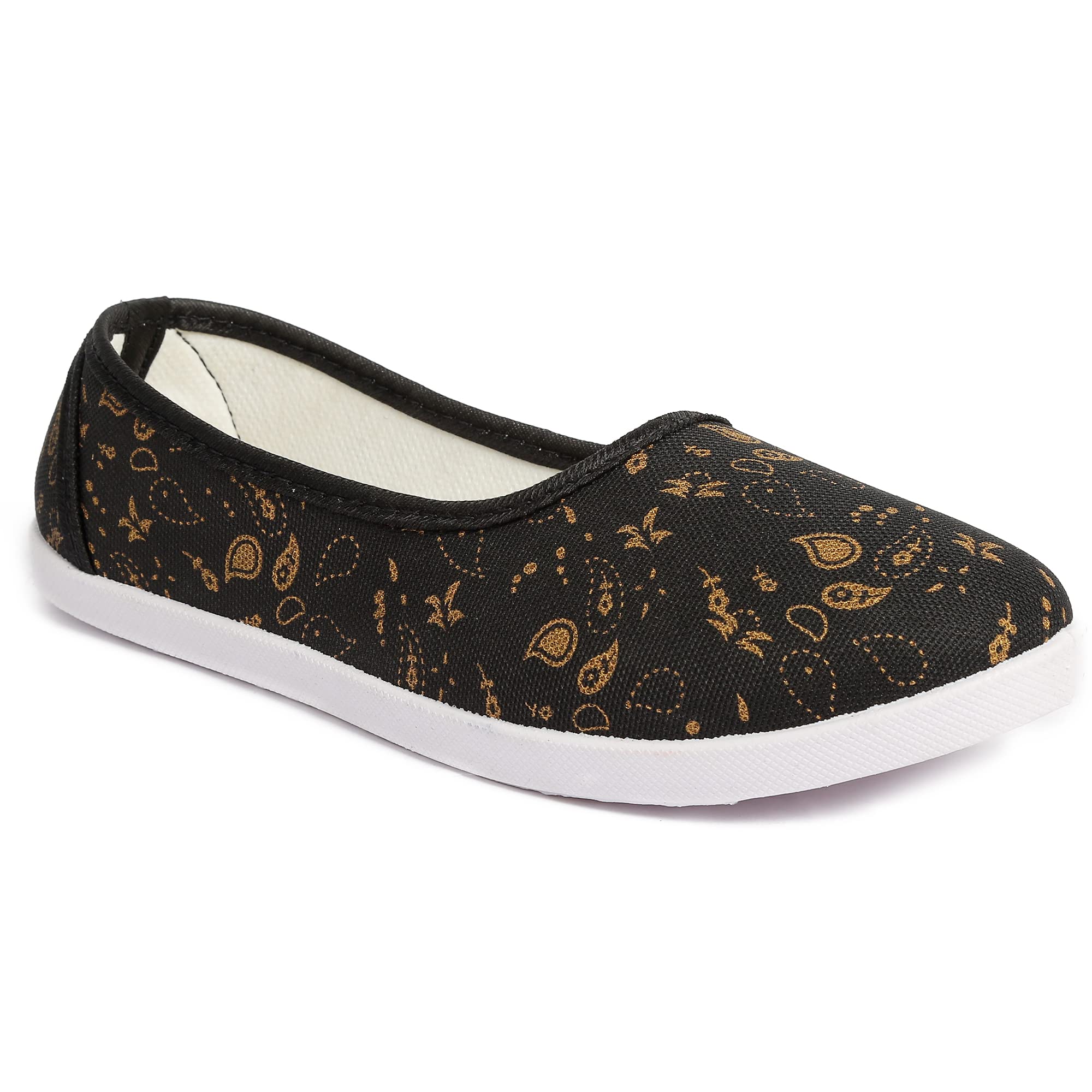 Frabio Women Casual Printed Bellie/Loafer for Women/Casual Jutti for Girls and Woman (Black) (B0B5DW988L) Amazon Price History, Amazon Price Tracker