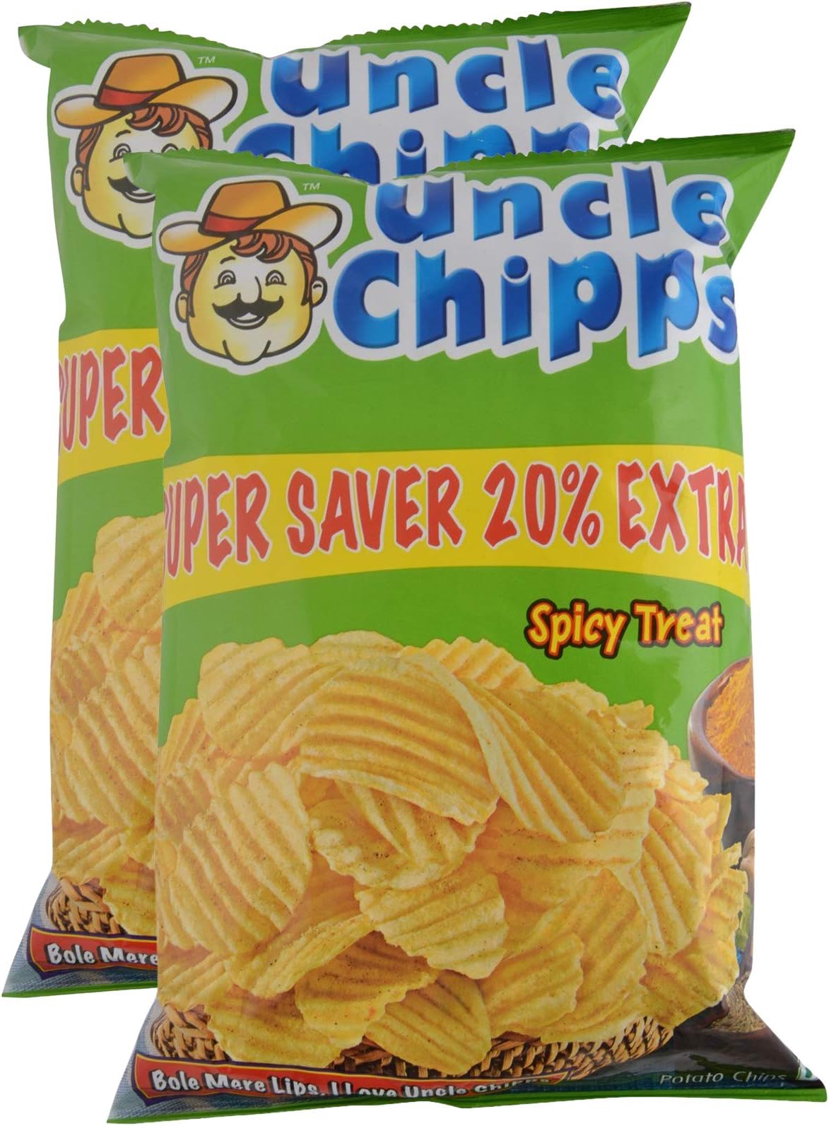 Uncle Chips Potato Chips, 60g (Pack of 2) Promo Pack