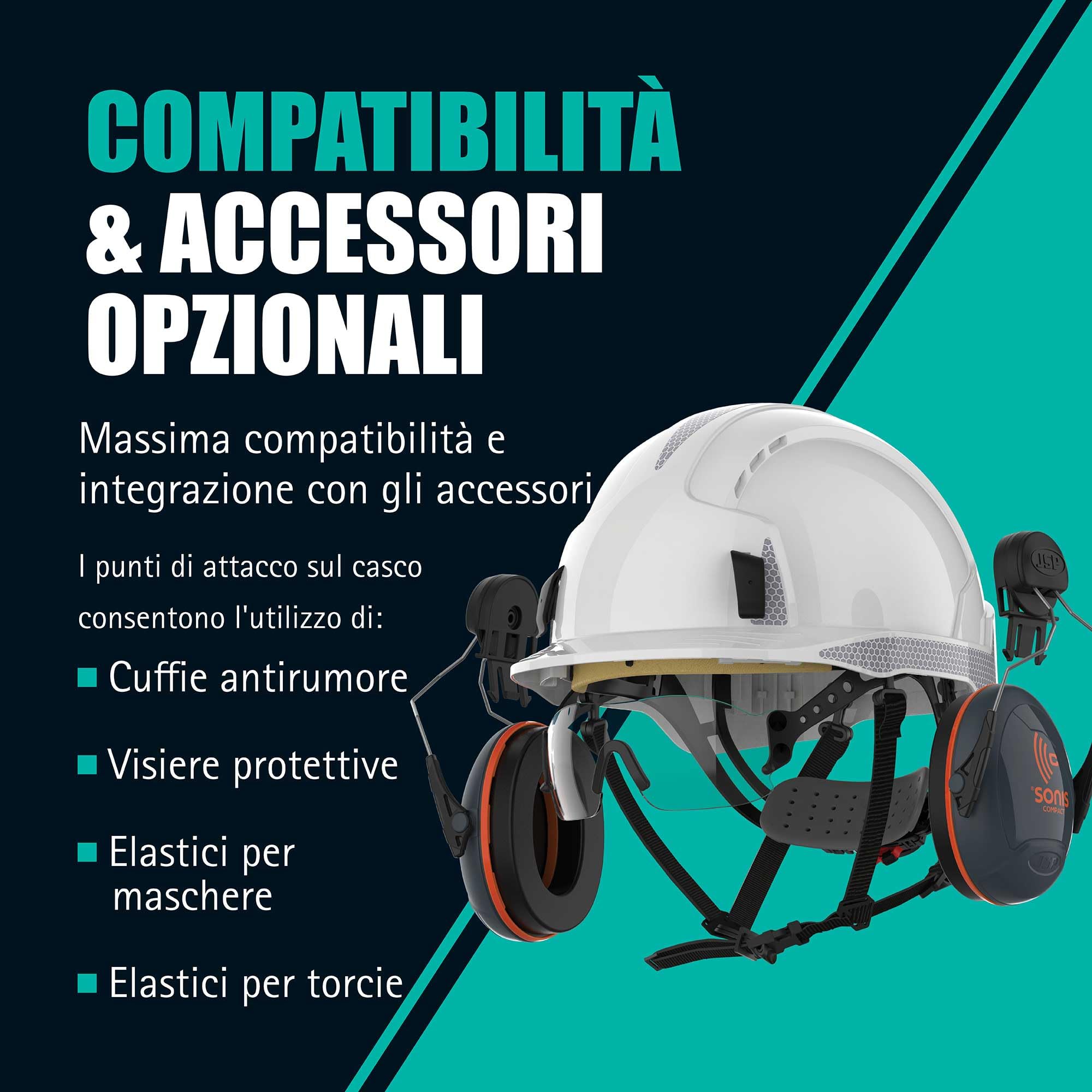 JSP EVOlite Skyworker Elmetto Cantiere e Alpinismo, Ultraleggero, Nero | L'elmetto più leggero di JSP per lavori in quota. Sottogola 4 punti e rotella. EN 397 & EN 12492.