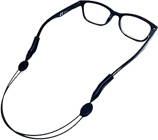 3 Pieces Lens Holder Adjustable Strap for Kids and Adults, Lanyard Glasses Holder to Prevent Breaking or Losing, Black, Talla Ãšnica
