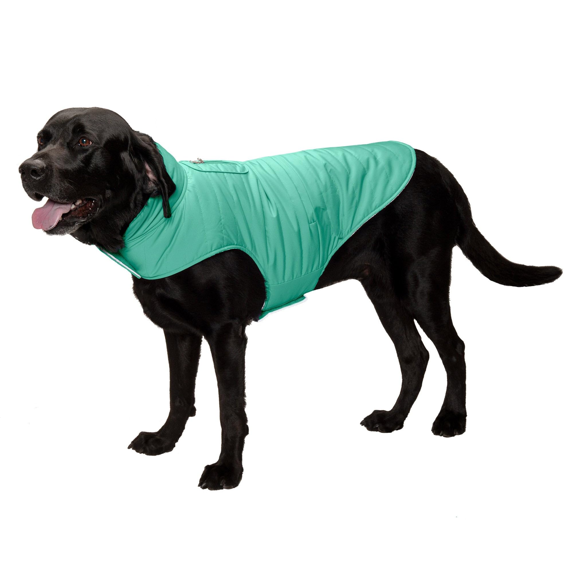 Furhaven Pet Apparel for Dogs and Puppies - Water-Repellent Reversible Reflective Puffer Jacket Vest Dog Coat, Washable, Mint, Extra Large — image 1