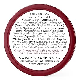 Badger - Sore Muscle Rub, Cayenne Pepper and Ginger, Organic Rub, Muscle Relief Balm, Warming Muscle Rub, Sore Muscle Balm, 0.75 oz