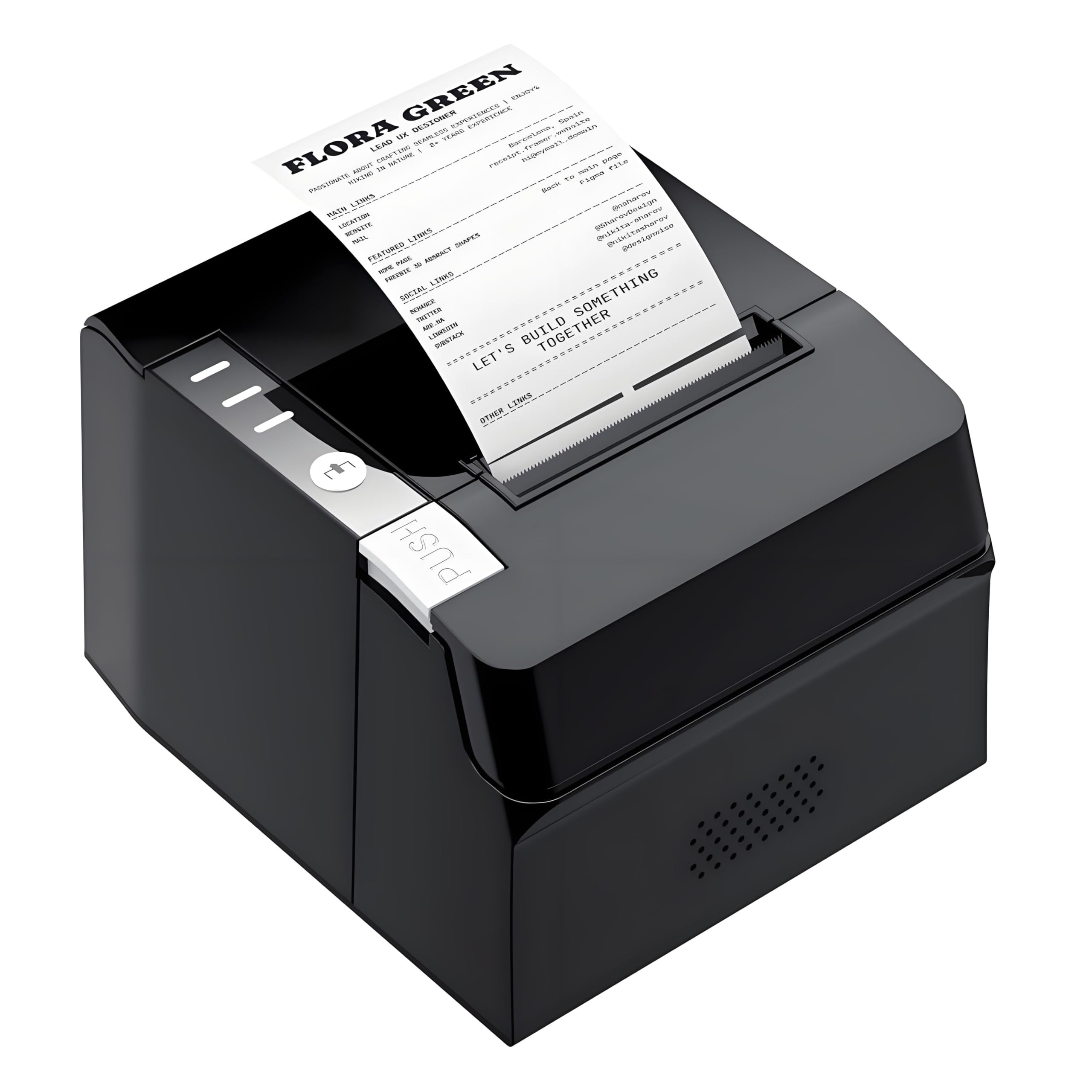 Thermal Receipt Printer, 80mm POS Printer, Restaurant Kitchen Printer with Auto Cutter, USB/Ethernet Interface for Windows/Mac/Linux, Support Cash Drawer, Not Compatible with Square